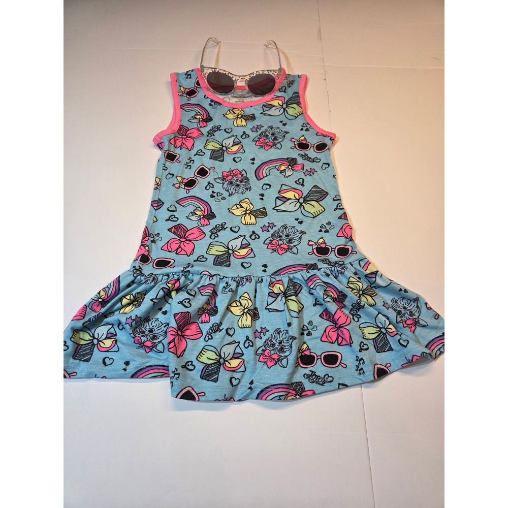 420 JoJo Siwa Nickelodeon Girls Blue Bow Rainbow Dog Dress 2024 Cute